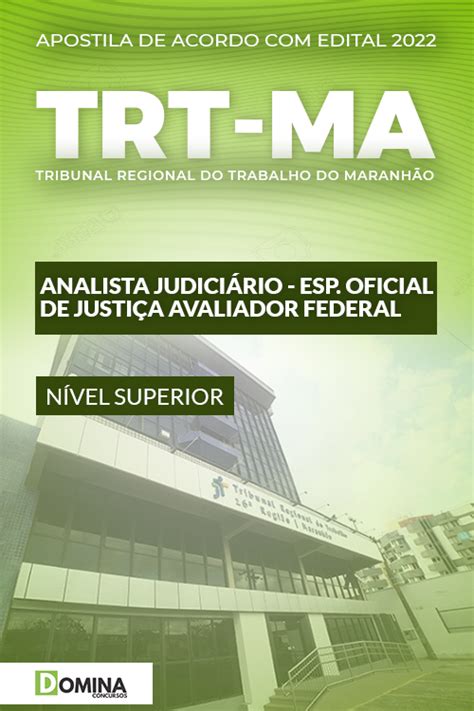 Apostila TRT MA 2022 Analista Judiciário Administrativa