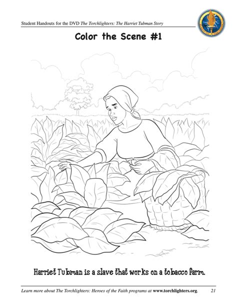 Printable Harriet Tubman Coloring Page