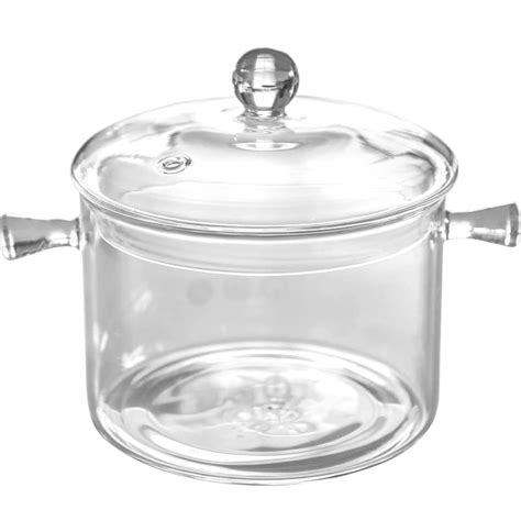 Buy Ml Glass Saucepan Thick Borosilicate Glass Pot Clear Glass