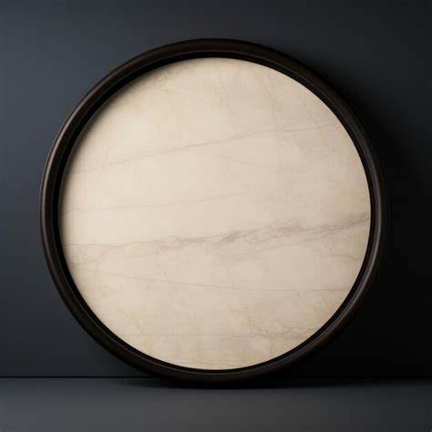 Premium Photo Beige Marble Minimalistic Round Picture Frame