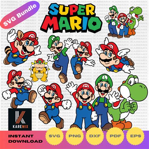 Super Mario Clipart Mario Bros Svg Cutting Files For Cricu Inspire Uplift