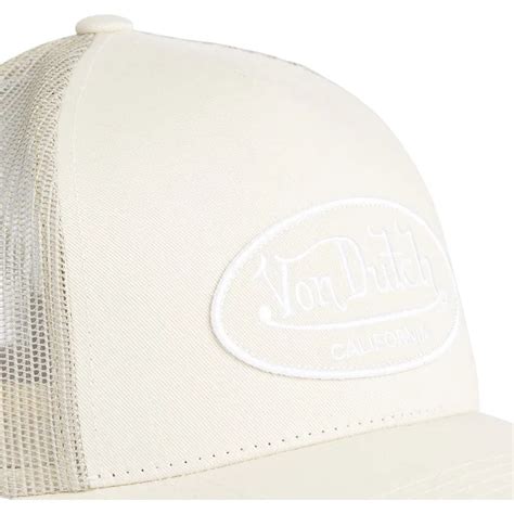 Von Dutch Lof B B Beige Adjustable Trucker Hat Caphunters At