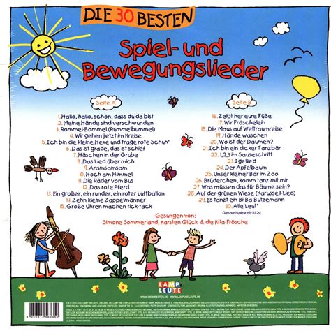 Sommerland Glück And Die Kita Frösche Die 30 Besten Spiel Und Bewegungslieder Red Vinyl