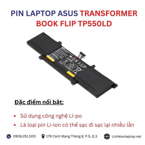 Pin Laptop Asus Transformer Book Flip Tp550ld Chính Hãng Giá Rẻ