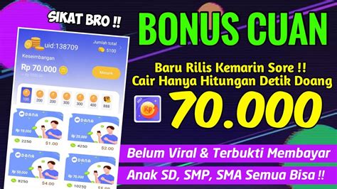 Bonus Daftar 5000 Poin Bisa Ditarik Apk Penghasil Saldo DANA Terbaru