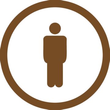 Man Flat Brown Color Rounded Vector Icon Guy Avatar Adult Vector Guy