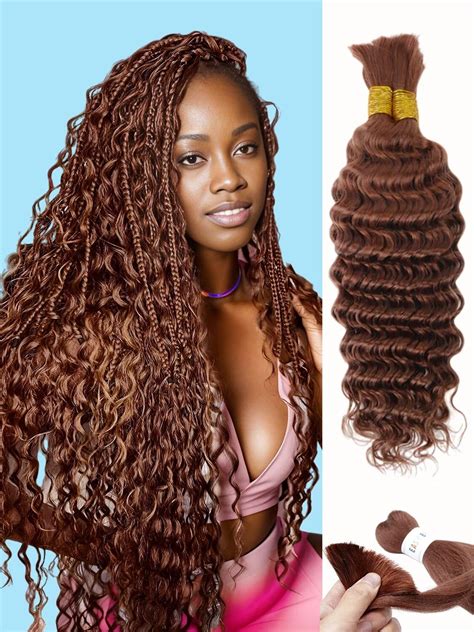 Amazon Brown Braiding Hair G Inch Deep Water Wave Bundle