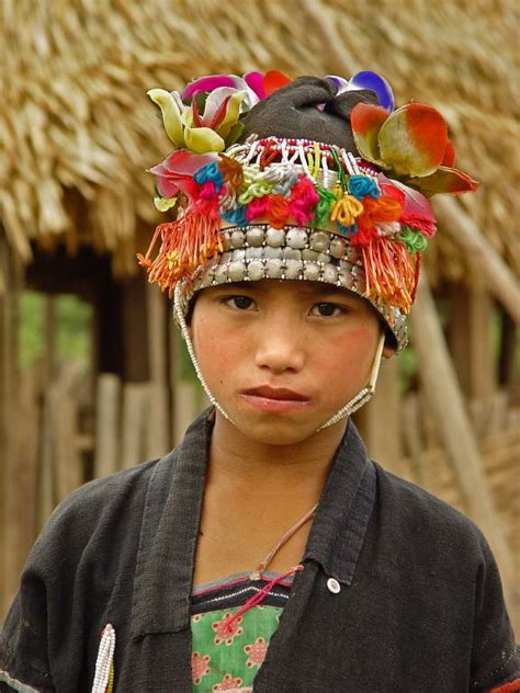 Akha People Festival Captain Hat Captain Hat Portrait