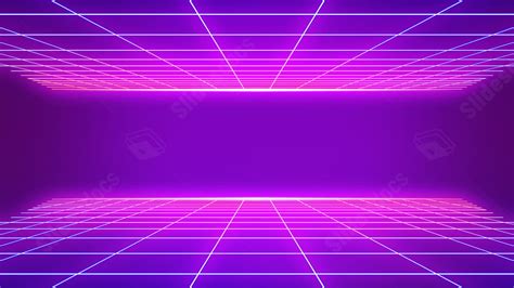 Blue Grid Dancing Neon Technology Business Powerpoint Background For