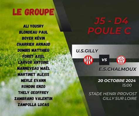 Actualité LE GROUPE J5 D4 POULE C club Football UNION