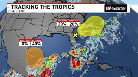 Nhc Monitoring Two Areas For Potential Tropical Development