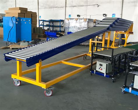 Robust Adjustable Height Telescopic Gravity Roller Conveyor For