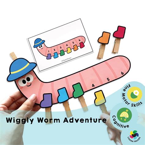 Wiggly Worm Adventure Printable Boost Coordination And Creativity Fun