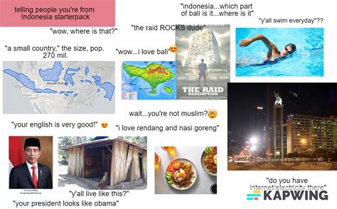 Telling People You Re From Indonesia Starterpack R Starterpacks