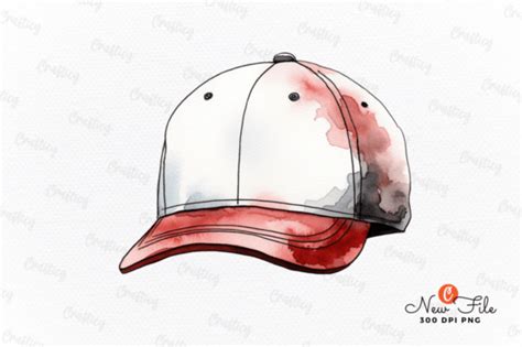 Watercolor Baseball Hat Clipart Bundle Graphic By Crafticy Creative