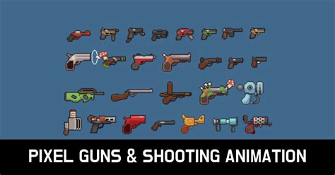 2d Pixel Guns And Animations 2d Characters Unity Asset Store