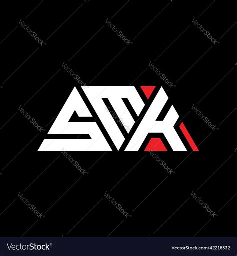 Smk triangle letter logo design Royalty Free Vector Image