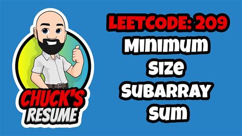 Leetcode 209 Minimum Size Subarray Sum JavaScript YouTube