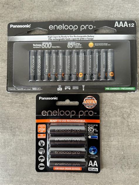 Panasonic Eneloop Pro AAA 12 AA 4 Rechargeable Batteries Factory