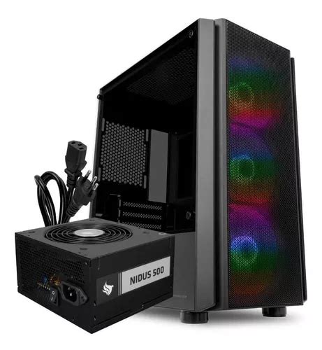 Kit Gabinete Gamer Pichau Pulsar Rgb Fonte Nidus 500w Parcelamento