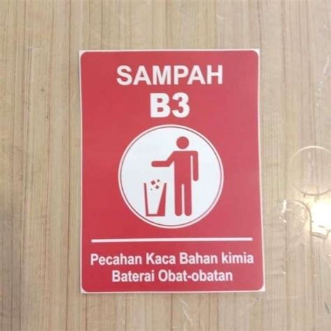 Jual Sign Sticker K Rambu Safety Sampah B Ukuran X Cm Di Seller