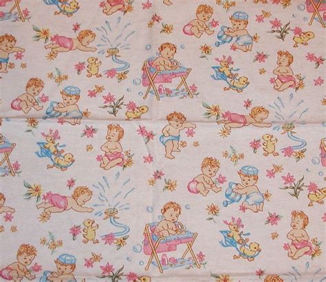 Vintage Flannel Baby Fabric 30 X 21