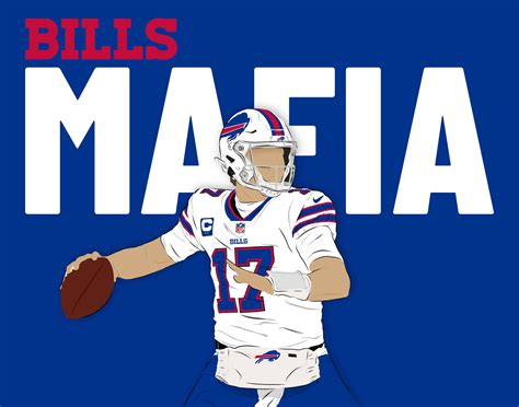 Josh Allen Bills Mafia Print Art Etsy