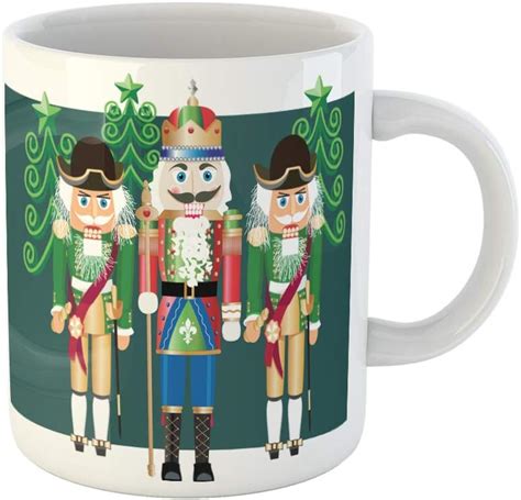 Topyee 11 Oz Coffee Mug Christmas Nutcrackers With Stylized