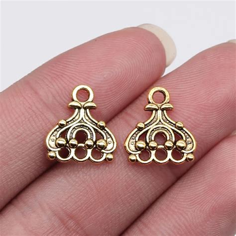 WYSIWYG 20pcs 14x13mm Antique Silver Color Antique Gold Color Earring