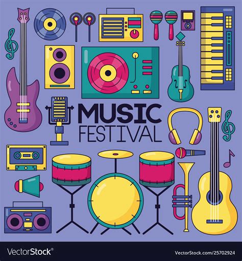 Music Festival Background Royalty Free Vector Image