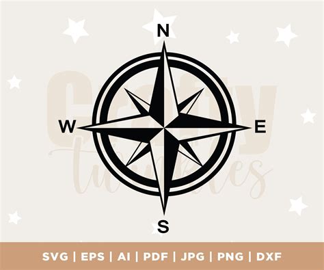 Compass Compass Svg Compass Rose Svg Nautical Compass Svg Etsy Canada