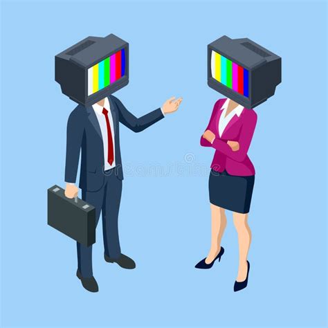 Tv Head Woman Stock Illustrations 305 Tv Head Woman Stock