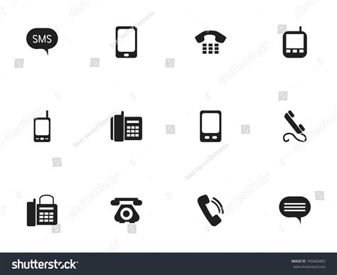 Phone Icon Word Over 9709 Royalty Free Licensable Stock Vectors