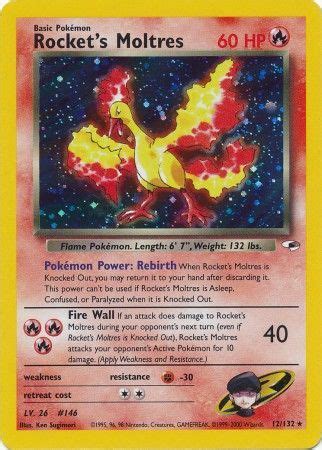 Rocket S Moltres 12 132 Holo Unlimited Gym Heroes Unlimited