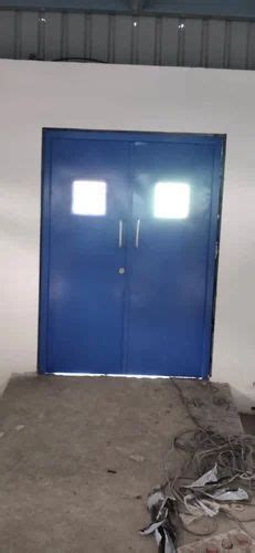 Fireproof Mild Steel Emergency Exit Fire Metal Door Powder Coated At