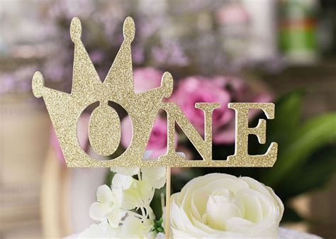 ONE Cake Topper Glitter Cake Toppergold Cake Toppers - Etsy