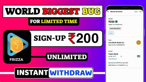 🔥 Frizza App Unlimited Trick Signup To Get ₹50 Instant Withdraw Bug New Earning App Today