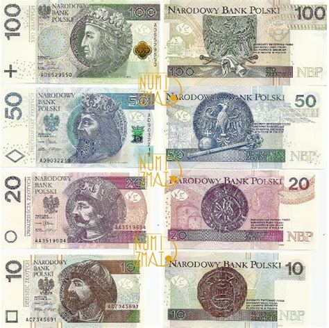 Nowe Polskie Banknoty 10 20 50 I 100 Zł Skup I Sprzedaż Monety