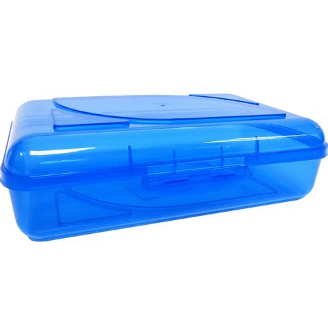 Cra Z Art School Quality Stackable New Pencil Box Blue