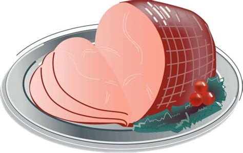 Smoked Ham Isolated Delicious Sliced Ham Illustration For Clip Art