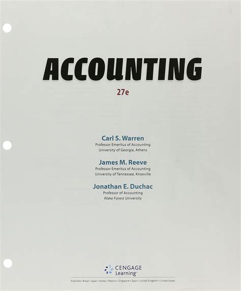 Bundle Accounting Loose Leaf Version 27th Working Papers Chapters