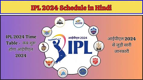 IPL 2024 Schedule In Hindi IPL 2024 Time Table CricketWatch