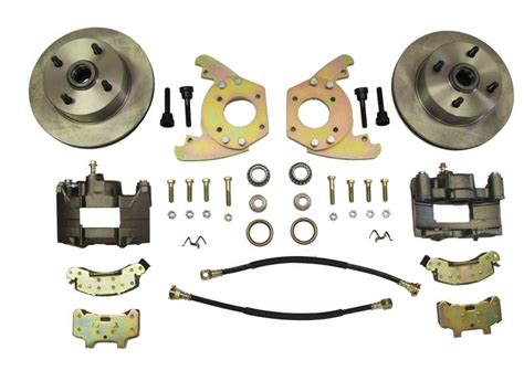 67 69 Mustang 6 Cylinder Front Disc Brake Conversion Kit 4 Lug Wheels