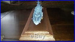 Franklin Mint Uss Missouri Bb Battleship Model With Glass Cover