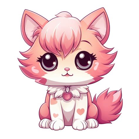 Ai Generated Cute Chibi Cat Cartoon Cat Character 36627822 Png