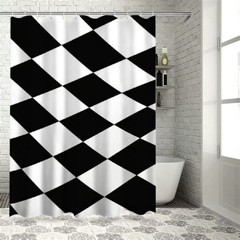 Onetech Black And White Checkered Retro Vintage 60s 70s Checkerboard Abstract Plaid Aesthetic