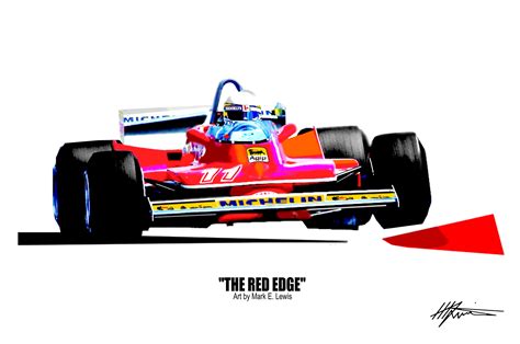 The Red Edge Original Art By Mark E Lewis Indy Cars Motorsport