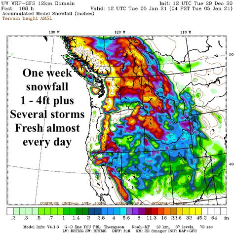 Mid-week storm event to bring fresh snow s... | Idaho Daily Snow | Snow ...