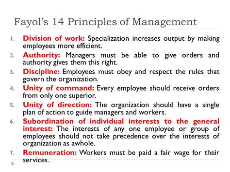 Henri Fayol Principles Of Management With Examples