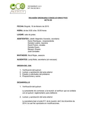 6 Acta Reunion Administrativa PDF